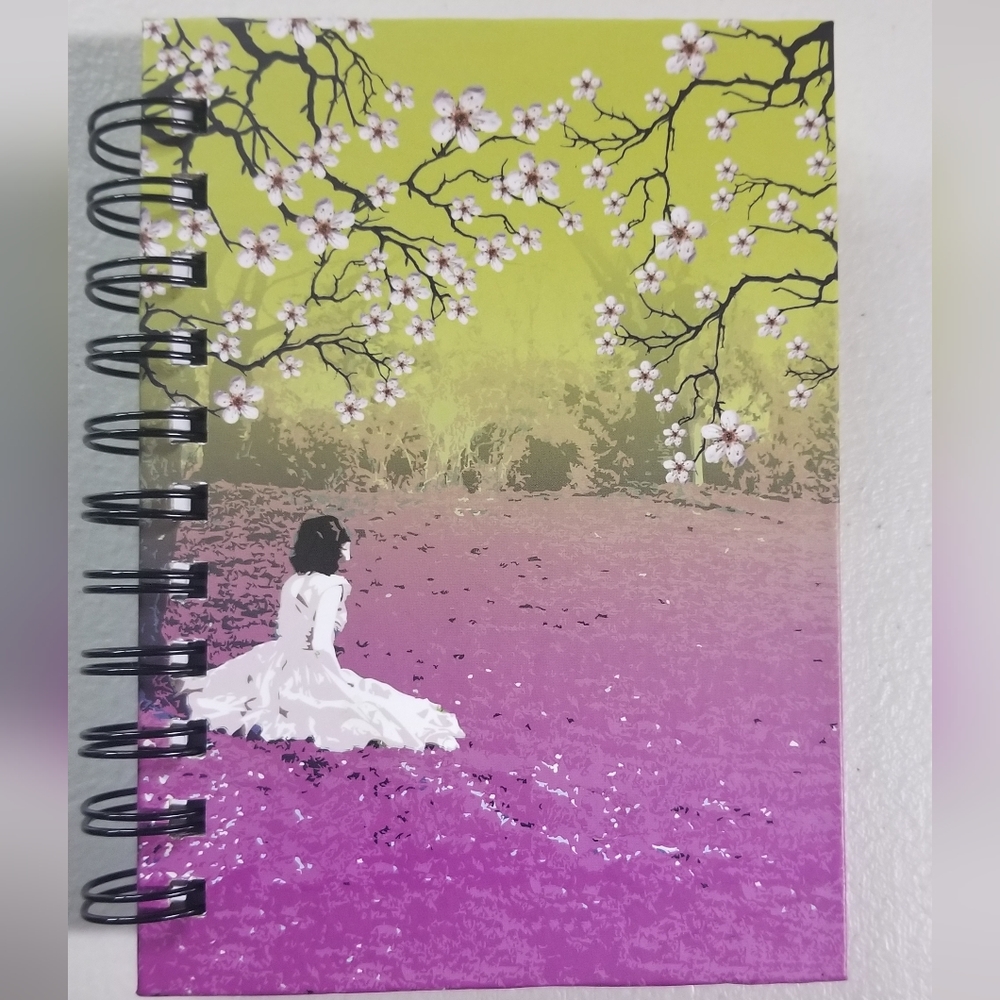 GIFT IDEA Contemporary Spiral Journal Notebook - Woman in a Field